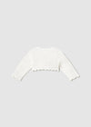 IVORY Newborn Girl Basic Knit Cardigan