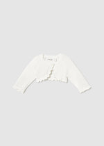 IVORY Newborn Girl Basic Knit Cardigan