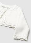 IVORY Newborn Girl Basic Knit Cardigan