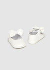 IVORY Newborn Girl Bow Mary Jane Shoes