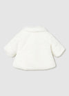 IVORY Newborn Girl Faux Fur Coat