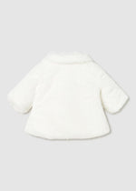 IVORY Newborn Girl Faux Fur Coat