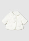 IVORY Newborn Girl Faux Fur Coat
