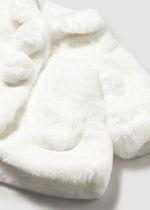 IVORY Newborn Girl Faux Fur Coat