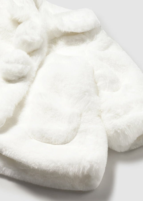 IVORY Newborn Girl Faux Fur Coat