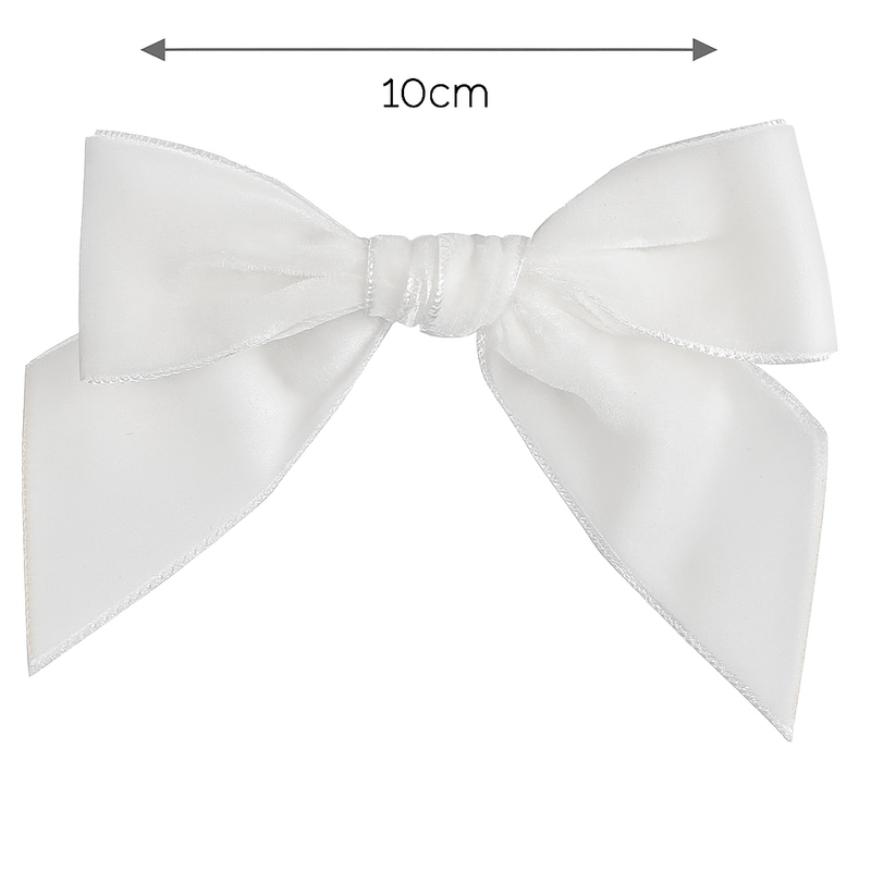 IVORY Velvet Bow Hair Clip