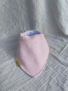 Just Baby pink organic cotton DribbleBoo bandana bib