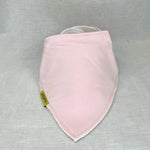 Just Baby pink organic cotton DribbleBoo bandana bib