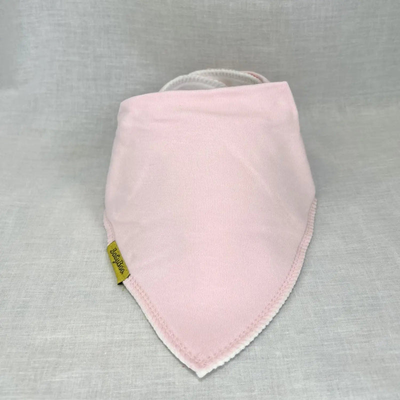 Just Baby pink organic cotton DribbleBoo bandana bib