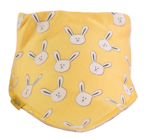 Lemon Bunnies Organic Cotton DribbleBoo Bandana Bib