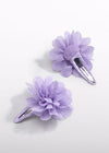 Lilac Flower Hair Clip Set