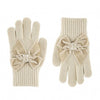 LINEN Gloves With Giant Velvet Bow (Condor)