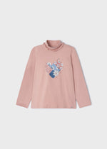 Long Sleeve Heart T-shirt Girl