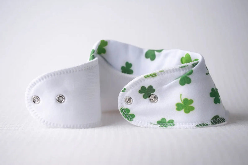 Lucky Shamrocks Organic Cotton DribbleBoo Bandana Bib