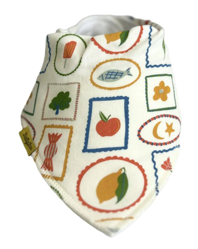 Mediterranean Vibes Organic Cotton DribbleBoo Bandana Bib