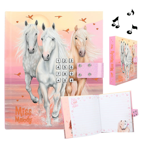 Miss Melody Diary With Code And Sound, Design 2 SUNDOWN