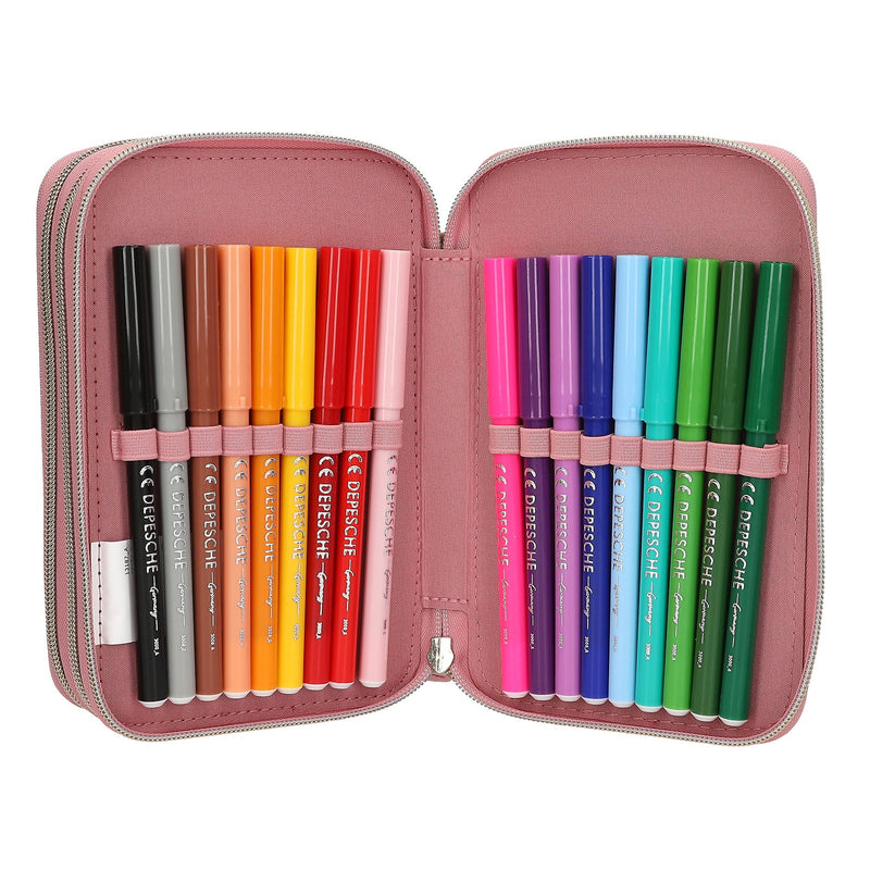 Miss Melody Triple Pencil Case DUSTY ROSE