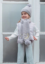 Moonlight Knitted Scarf Grey