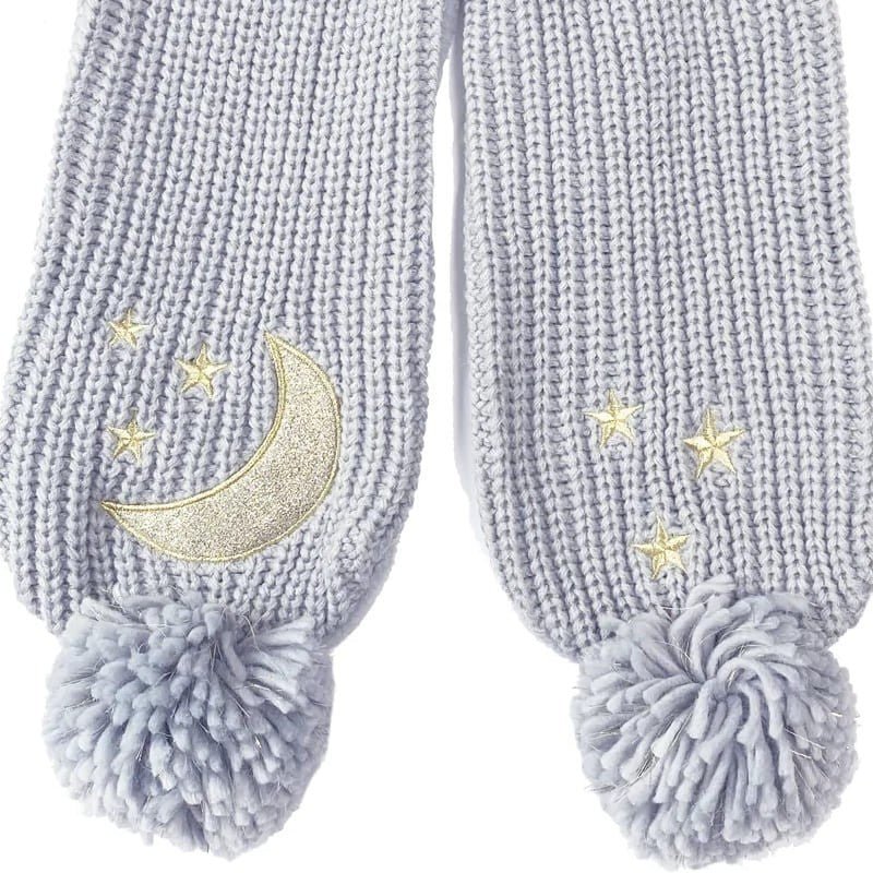 Moonlight Knitted Scarf Grey