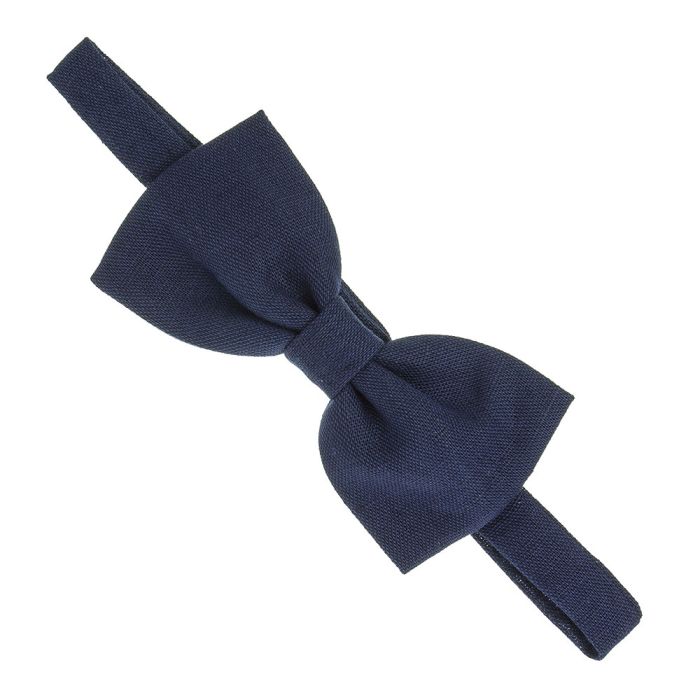 NAVY BLUE Boy Linen Bow Tie Dickie Fly