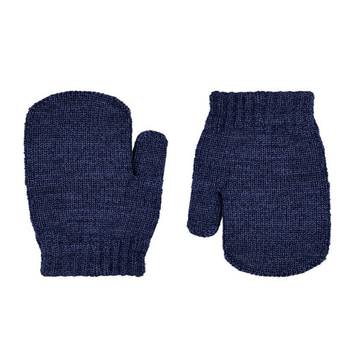 NAVY BLUE Merino Wool - Blend One - Finger Mittens