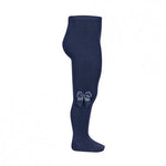 NAVY Cotton Tights With Side Grosgrain Bow (Condor) (A/W)