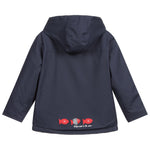 Navy Waterproof Fleece - Lined Raincoat