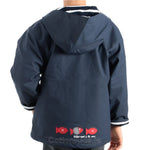 Navy Waterproof Fleece - Lined Raincoat