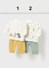 Newborn Boy 2 - Piece Dinosaur Knit Outfit