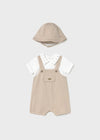 Newborn Boy 2 - Piece Dungaree Set with Hat