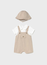 Newborn Boy 2 - Piece Dungaree Set with Hat