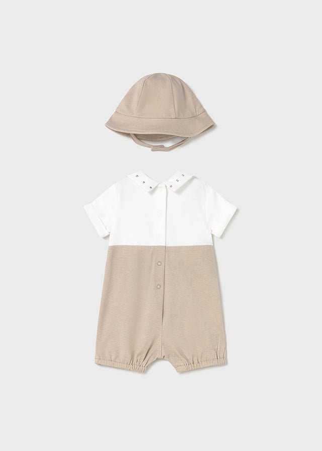 Newborn Boy 2 - Piece Dungaree Set with Hat