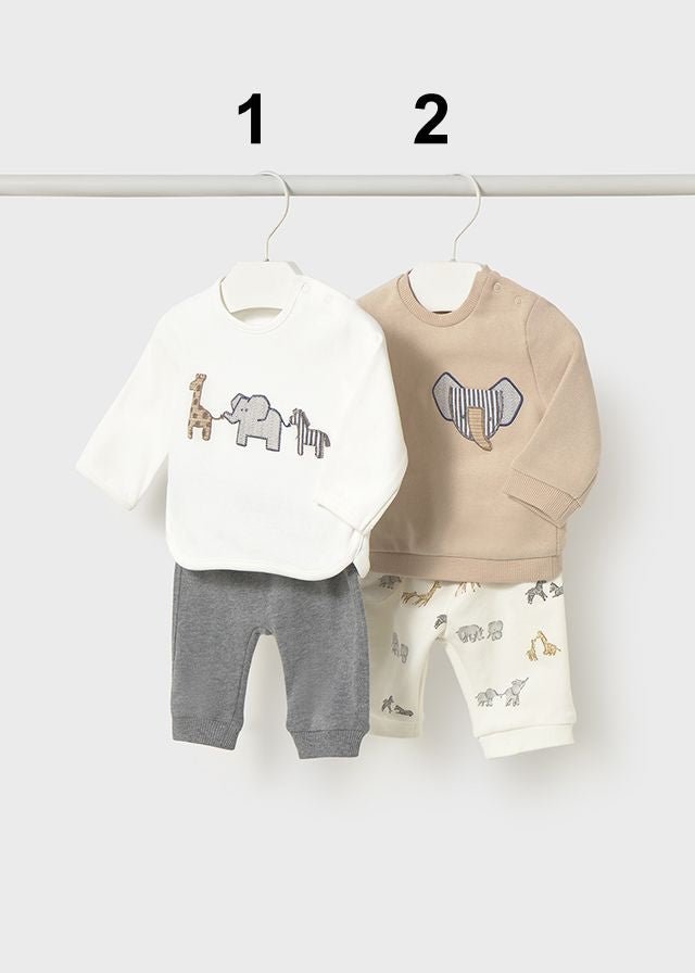 Newborn Boy 2 - Piece Knit Jungle Print Outfit