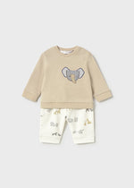 Newborn Boy 2 - Piece Knit Jungle Print Outfit