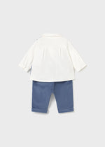 Newborn Boy 3 - Piece Shirt & Trousers Set