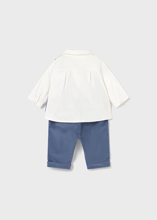 Newborn Boy 3 - Piece Shirt & Trousers Set