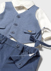 Newborn Boy 3 - Piece Shirt & Trousers Set