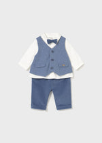 Newborn Boy 3 - Piece Shirt & Trousers Set