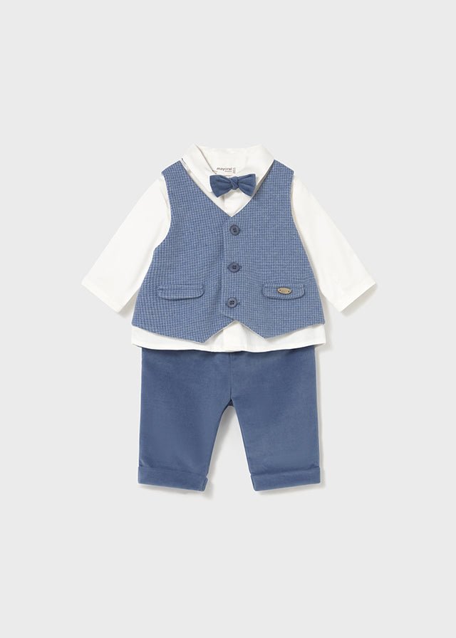 Newborn Boy 3 - Piece Shirt & Trousers Set