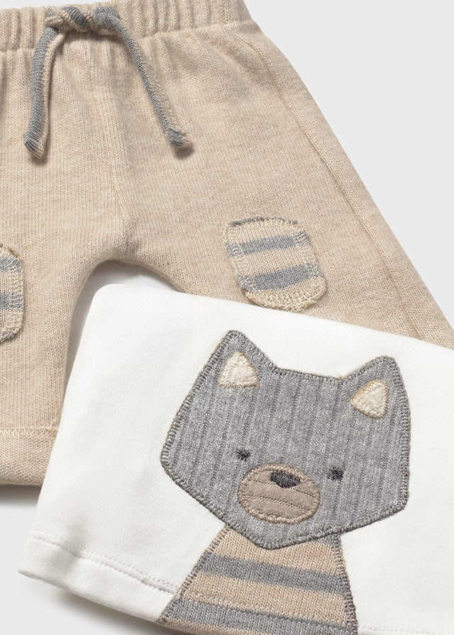 Newborn Boy 3 - Piece Tracksuit With Wolf Motif