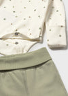 Newborn Boy 4 - Piece Green Knit Set