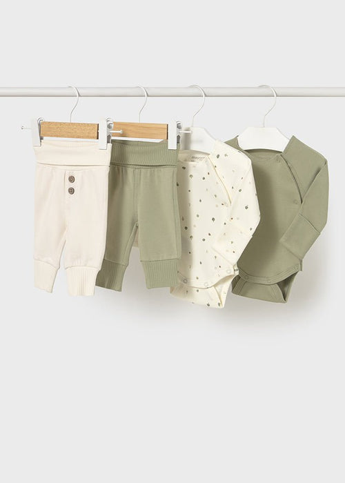 Newborn Boy 4 - Piece Green Knit Set