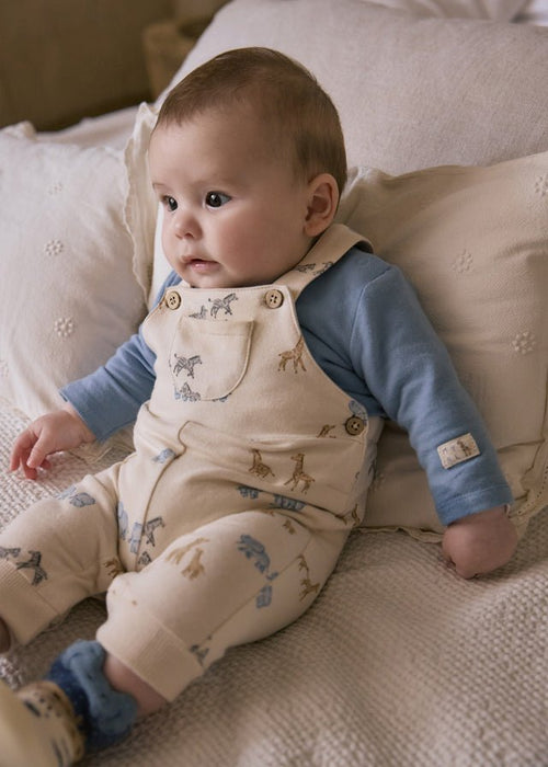 Newborn Boy Animal Dungarees & T-Shirt Set