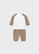 Newborn Boy Bear Print Top & Jogger Set