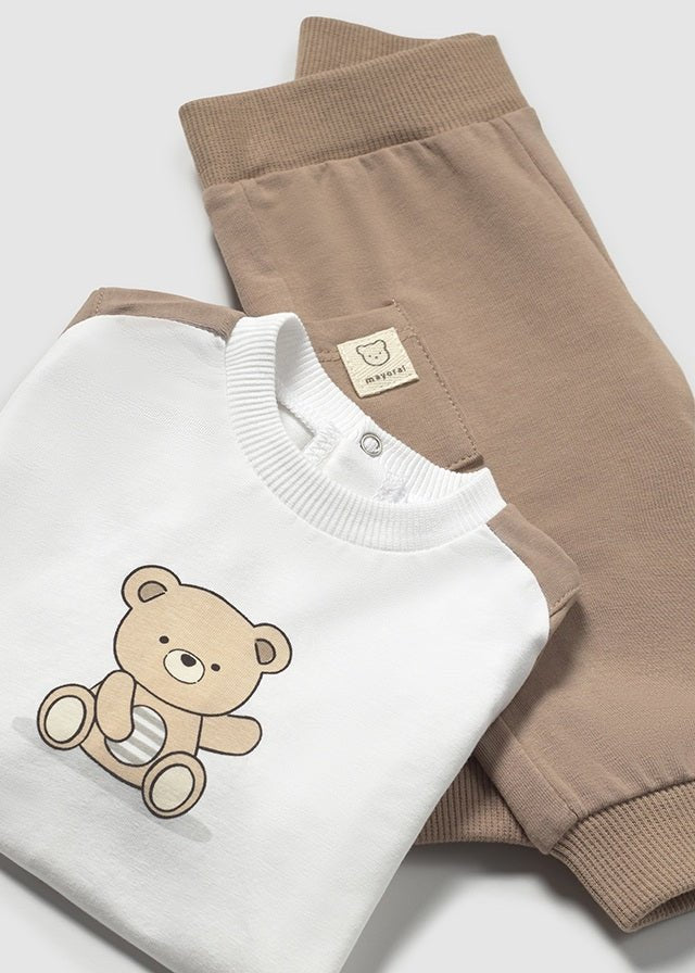 Newborn Boy Bear Print Top & Jogger Set