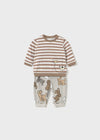 Newborn Boy Bear Print Top & Jogger Set