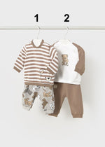 Newborn Boy Bear Print Top & Jogger Set