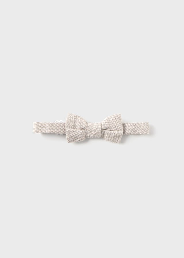 Newborn Boy Beige Cap & Bow Tie Set