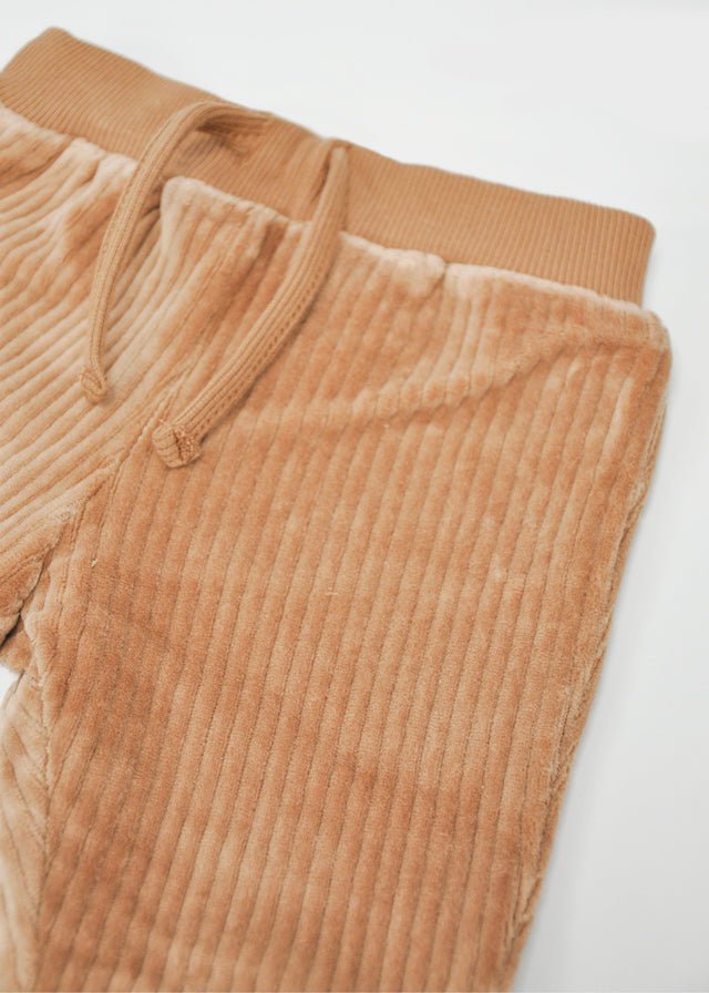 Newborn Boy Beige Corduroy Trousers