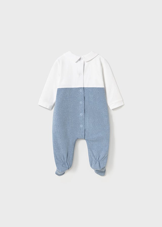 Newborn Boy Bi - Color Babygrow